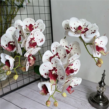 Latekso nekilnojamojo ieškote orchidėja, filialas, gražus, dirbtinės gėlės, sodo dekoro flores artificiales baltos orchidėjos