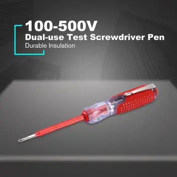 100-500V Dvejopo naudojimo Bandymo Pen Atsuktuvas atsparia Izoliacija Elektrikas Namų Įrankis Bandymo Pieštuku Elektros Testeris Pen Tool