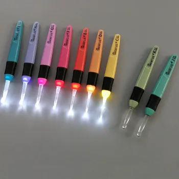 1 vnt LED Šviesos puošybinės Mezgimo Virbalai Audimo AccessoriesToolsCrochet Kabliukų 