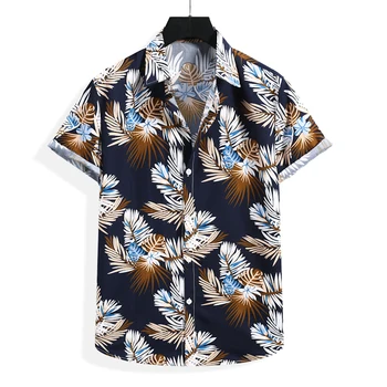 Vasaros 2021 Nišą Marškinėliai Vintage Port Stiliaus Trumpomis Rankovėmis Havajų Stiliaus Striukė Vyrams