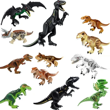 Žiauriai Raptor Pastato Juros periodo Blokų Pasaulio 2 MINI Dinozaurų Duomenys Plytų Dino Žaislai Vaikams Kalėdų Dinosaurios