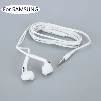 Naujas 3,5 mm Ausinių Lizdas, Super Bass, Patvarus, Baltas Laidinio In-ear Ausinės Aukštos Kokybės Mikrofonas Samsung Galaxy S6