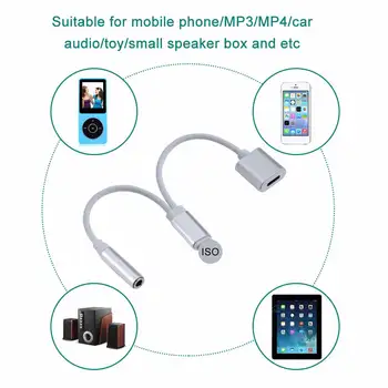 2 in 1 Nešiojamų IOS Ausinių Lizdas į 3,5 mm Audio jungtis Kabelio Adapteris Įkroviklis iPhone 7/8/X Ausinių Įkrovimo Muzikos Skambinti