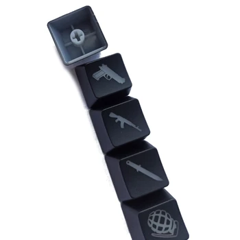 H052 5vnt OEM R4 Profilis ABS Apšvietimu Keycap Žaidimų Keycaps Klavišą Mygtuką Keycaps ABS Bžūp cherry MX Mechaninė Klaviatūra CS GO