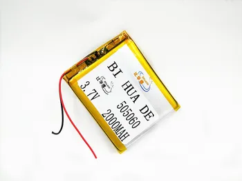 Li-Po Polimerų akumuliatorius 2000mah 3.7 V 505060 smart home MP3 garsiakalbiai Li-ion baterija dvr,GPS,mp3,mp4,mobilųjį telefoną,garsiakalbis