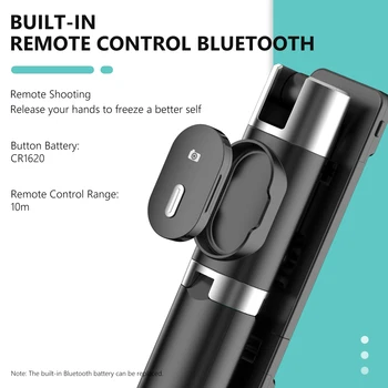 Vamson Bluetooth Nuotolinio Valdymo Telefonas Selfie Stick Trikojo Ištraukiamas Monopodzie su Užpildykite Šviesa, skirtų 