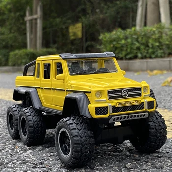 1:32 Benz G63 6*6Tyre Modifikuotų Off-Road Transporto priemonė Lydinio Automobilio Modelį Diecasts metalo Modeliavimas Žaislas Automobilio Modelio Surinkimo Vaikams žaislas dovana