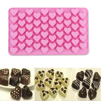 55 Skylių Meilė Širdies Šokolado Pelėsių, Maisto kokybės Silikono Šokoladas Slapukai Kepimo Skardas 
