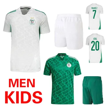 2020 2021 Alžyras Jersey 2 Žvaigždžių Vaikai Alžyro Futbolo Marškinėliai + šortai 20 21 MAHREZ ATAL FEGHOULI Vaikas Algeriaes Futbolo Rinkiniai