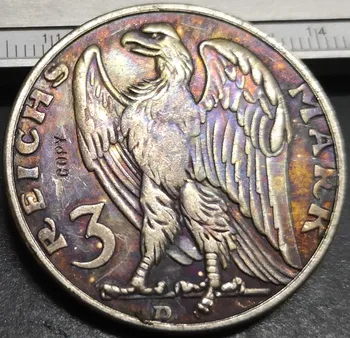 Vokietijos 3 Reichs Ženklas Sidabro Padengtą Kopijuoti monetos, Tipas-9