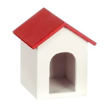 1:12 Miniatiūriniai Lėlių Namai Miniatiūriniai Gyvūnų Šuo su psia buda Kieme Aksesuaras Žaislas Playset
