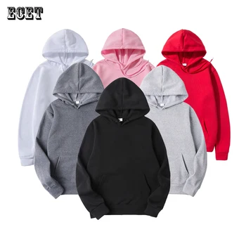 ECET mados prekės ženklo vyrų ir moterų hoodie streetwear atsitiktinis gobtuvu palaidinukė vyrų vientisos spalvos gobtuvu megztinis viršų
