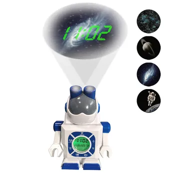 Kūrybos Erdvės Robotas Projection Alarm Clock Įdomus Animaciją Mažas Laikrodis