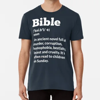 Juokinga Ateistų Biblija Apibrėžimas Marškinėliai Ateistas Juokinga Ateizmo Kovos Su Religija Humoro Priežasties Dawkins