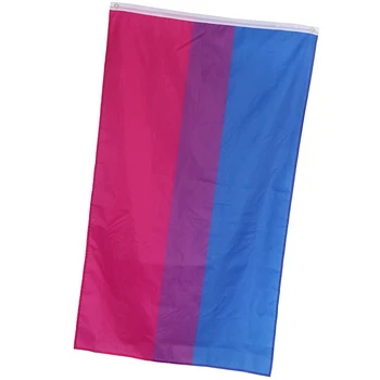 150*90 3x5 Ft Dukart Siūlės Biseksualų Vėliavos garbės Banner, Gėjų, Lesbiečių LGBT Drobės Antraštė