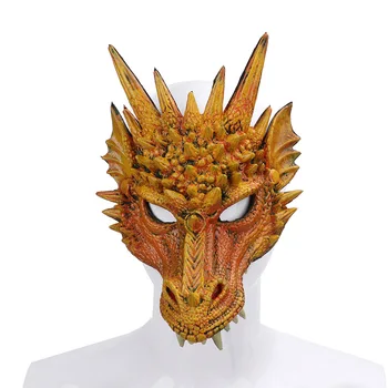 2021 Karšto Pardavimo Užgavėnės Halloween Carnival Šalies PU Putų 3D Kinų Drakonas Gyvūnų Dragon Mask Cosplay Dragon Baisu Kaukė