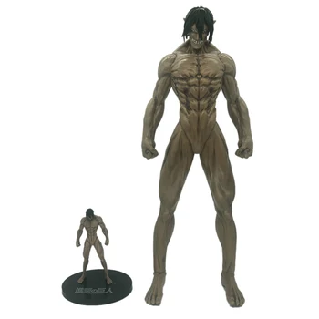 Naujas Išpuolis Titan Anime Pav 45cm Eren Yeager Įkūrimo Titan Milžinišką Lėlės Veiksmų Figuras PVC Nendroid Modelio Surinkimo Žaislas