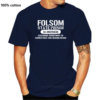 Folsom Prison T-Shirt - Juokingi Marškinėliai Retro Šalies Mados Pinigų Bliuzo Muzika Jav