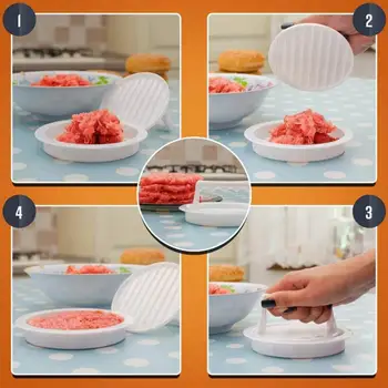 Mėsainis Paspauskite Apvalios Formos Mėsos Paspauskite Įrankį Maisto Kokybės Plastiko Mėsainių Mėsos Grill Jautienos Mėsainiai Paspauskite Patty Maker Pelėsių Virtuvės T