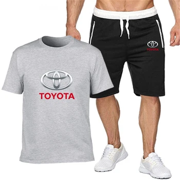 Toyota Automobilių Kostiumas Mens Vasaros Šortai Kostiumas trumparankoviai Marškinėliai Šortai Atsitiktinis Nešioti Vyras Sportinė apranga Sporto Rūbai vyriški Kostiumas