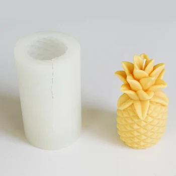 3D ananasų formos silikono Formos Aromatizuoti Žvakės pelėsių pyragas apdaila priemonė, Saldainiai, Šokoladas, Pelėsių Virtuvės Kepimo apdaila