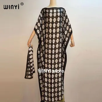 Afrikoje Dashiki Suknelė Spausdinti Bohemijos Hijab maxi Elegantiškas Musulmonų Abaja suknelė moteris vasarą Broder Riche Sexy Lady Šalies maxi paplūdimys