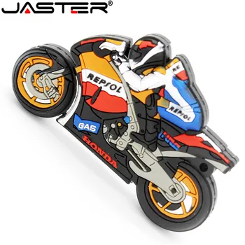 JASTER U disko mini memoria parkeris vairuoti motociklą dovana USB2.0 4GB 8GB 16GB 32GB moto automobilių animacinių filmų usb 