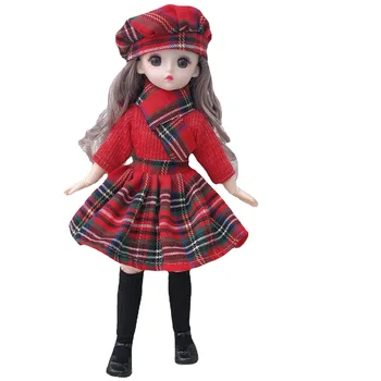 BJD doll 30 cm 23 sąnarių 3D nekilnojamojo akių lėlė princesė suknelė iki 6 taškų BJD doll mergina žaisti namuose žaislas gimtadienio dovana švietimo žaislas