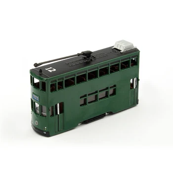 1:120 masto Diecast Modelis maža HONKONGO tramvajai automobilių 1/120 Lydinio Žaislas, Miniatiūrinių Automobilių Kolekcija Berniukų, Mergaičių žaislas Dovana