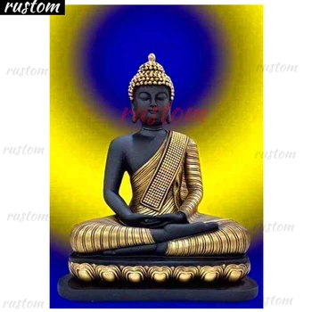 Visą Deimantų 5D Religinių Diamond Tapybos Big Buddha 