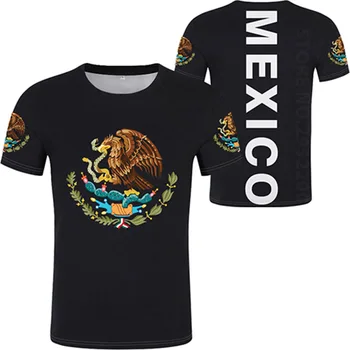 JUNGTINIŲ MEKSIKOS valstijų marškinėliai logo nemokamų užsakymą pavadinimas numeris mex t-shirt tautos vėliava mx ispanijos meksikos spausdinti foto drabužių