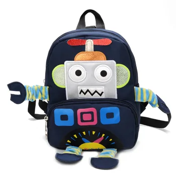 Baby Kuprinė 1-5 Metų amžiaus Anti-lost Cartoon vaikų Darželis Kelionių 3D Robotas Mokyklos Maišą Vaikų Berniukų, Mergaičių Kuprinės 2021