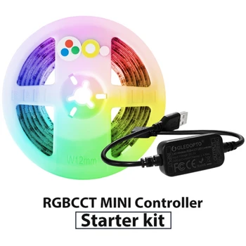 GLEDOPTO USB LED Juostelės RGBCCT TV Foną, 2M Smart Juostele Juosta Zigbee Mini Valdytojas Dirbti su 