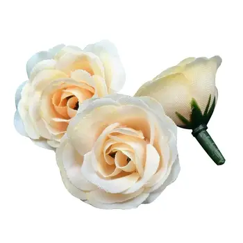 10vnt 2cm Dirbtinio Šilko Mini Rožė Gėlių Vadovai Vestuves Namo Kambaryje Apdailos Santuokos Skrybėlės Priedai Pigūs Gėlių