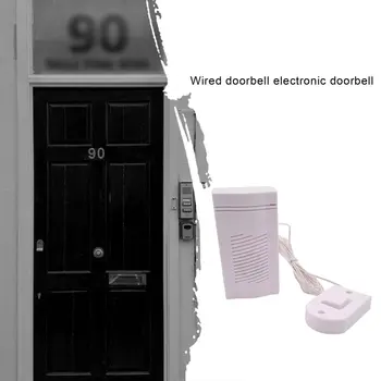 Senamadiškas Laidinis Skaitmeninis Doorchime nešiojamųjų Elektroninių durų skambutį trapumą garso Vandeniui varpas su namų laido
