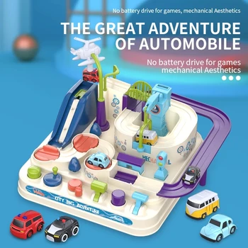 Baby Automobilių Kelio Nuotykių Žaidimo Vadovas Geležinkelių Traukinio Žaislų Vaikams Švietimo Žaislas Macaron Spalvos Stalo žaidimai, Dėlionės Gimtadienio Dovanos