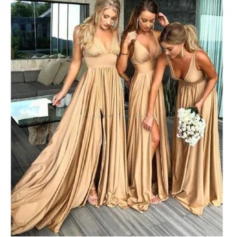 2021 Naujas Vasaros Boho Plisuotos Suknelės Giliai V kaklo Grindų ilgio Paplūdimys Vestuvių Svečias Šalis, Chalatai Ilga Suknelė