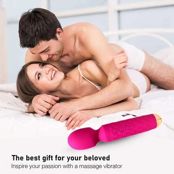 Galingas Dildo Vibratorius AV Magic Wand Vibratoriai G Spot Klitorio Stimuliatorius USB Įkrovimo Massager Prekės, Sekso Žaislai, Moteris