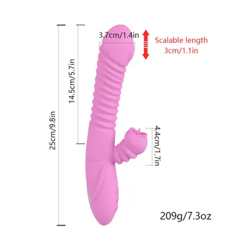 Lyžis Triušių Dildo Vibratorius Moterims G Spot Klitorio Stimuliatorius 12 Greičio USB Įkraunama Dvigubas Dildo Sekso Žaislų Parduotuvė Suaugusiems