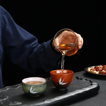 2VNT Krosnies keitimas teacup namo savininkas taurės retro kung fu arbatos rinkinys keramikos arbatos puodelio vieno puodelio Japonijos antikvariniai arbatos puodelio