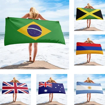 Brazilija/Jav/Vokietija/jungtinė karalystė/Europoje/Jamaika/Rusija/Australijos Nacionalinės Vėliavos Vonia/Paplūdimio Rankšluostį Dušo Rankšluostis Swim Veido Toallas 2021