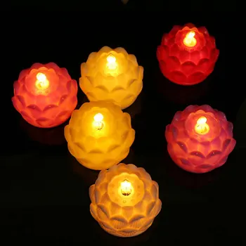Šiltai Balta Juda Viko Baterija Lotus Žvakių,AAA baterijomis, Specialūs Votive Bažnyčia LED Žvakių Šviesos