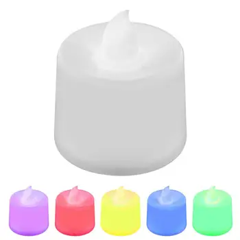 1pc Kūrybos LED Žvakė Spalvotų Lempų Arbata Šviesos Namuose Vestuvių, Gimtadienio Apdailos Netikrą Žvakė Flameless Sodo Dekoro