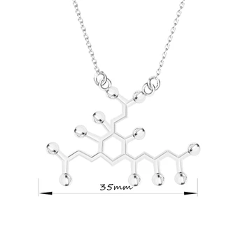 3D Alaus Molekulės Karoliai Marihuanos Pakabukas Cheminė Struktūra Su 50 Nuorodą Grandinės Apkalos Chemija bižuterijos Chemija