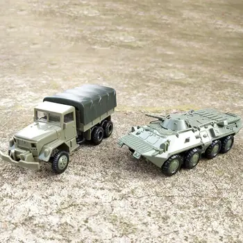 2vnt/set 1:72 M35 Sunkvežimių Sovietų BTR 80 Ratinių Šarvuotos Transporto priemonės, Gumos-nemokamai Asamblėjos Modelis Karinės Žaislas Automobilis