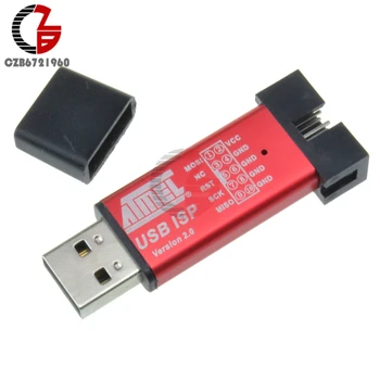 Mini USBISP USBASP Programuotojas Aliuminio 51 ATMEL AVR WIN7 64