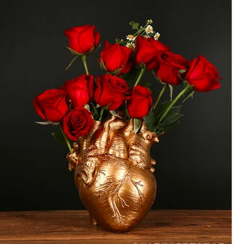 Anatominiai Širdies Formos Gėlių Vaza Šiaurės Stiliaus Gėlių Vazonas Meno Skulptūros, Vazos Darbalaukio Augalų Puodą Namų Dekoro Ornamentą Dovanos