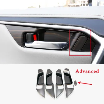 ABS Medienos grūdų LHD Automobilių vidinės durys Bowl gynėjas rėmo Dangtis Apdaila Lipdukas automobilių optikos Reikmenys 5vnt Toyota RAV4 2019 2020