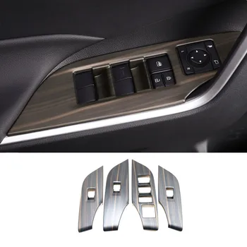 ABS Medienos grūdų LHD Automobilių vidinės durys Bowl gynėjas rėmo Dangtis Apdaila Lipdukas automobilių optikos Reikmenys 5vnt Toyota RAV4 2019 2020