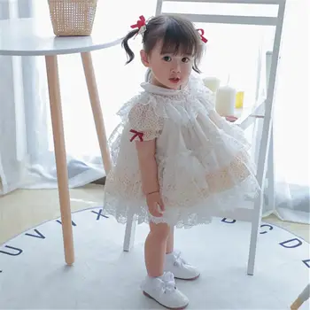 2020 metų Vasaros ispanų Lolita princess dress baby girl drabužiai nėrinių susiuvimo suknelė mergaitėms birthday party dress vestidos Y2620